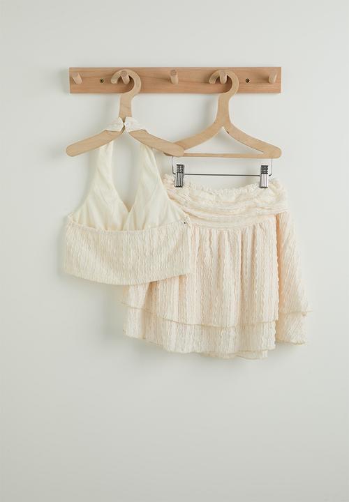 Pop Candy - Halter top & skirt - cream 