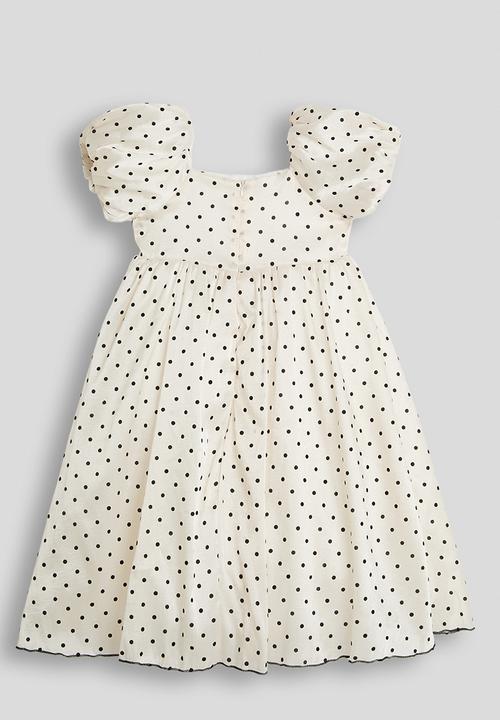 Pop Candy - Puff sleeve empire dress - off white