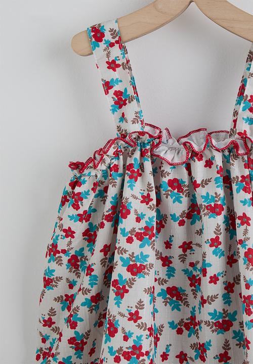 Pop Candy - Floral camisole top and ruffle denim shorts - multi 