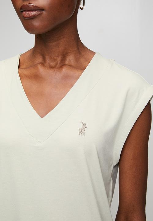 POLO - Wmn Bella Ss Cap Sleeve T-Shirt - Cool Sage