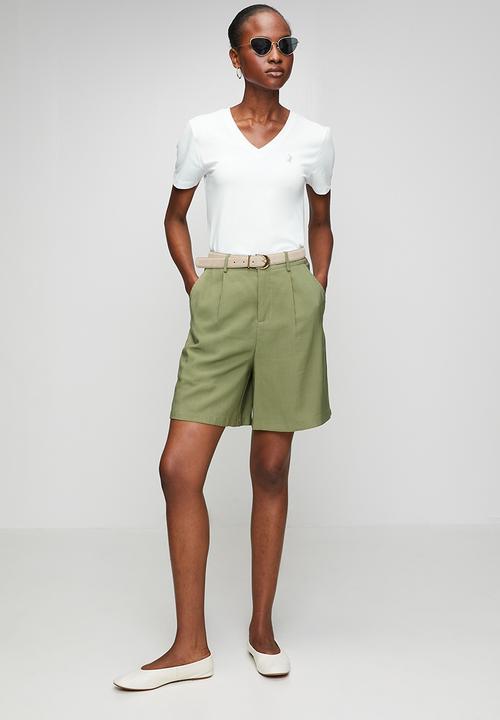 POLO - Wmn Kelly Ss  V Neck T-Shirt - White