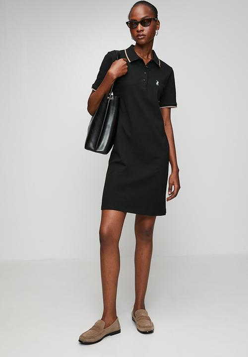 POLO - Wmn Leah Ss Golfer Dress - Black