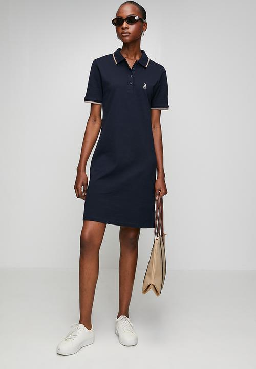 POLO - Wmn Leah Ss Golfer Dress - Navy