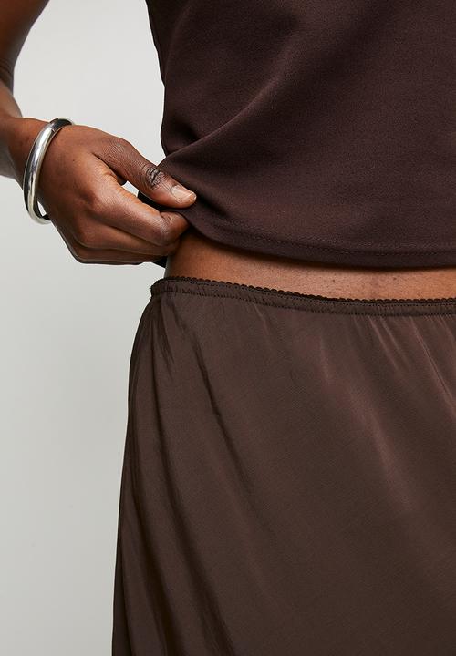 Cotton On - Sasha Slip Skirt - Dark Oak