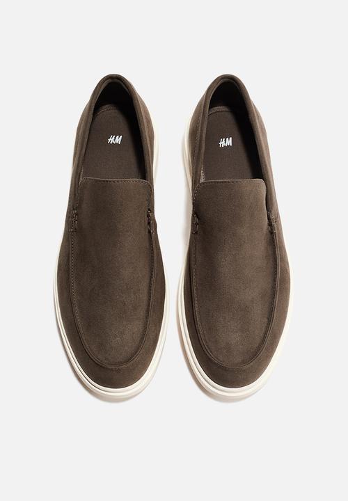 H&M - Moccasin-seam loafers - dark khaki green