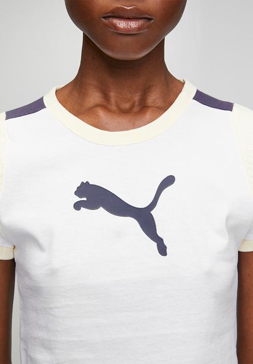 PUMA - Graphic  Ringer Baby Tee - Puma White