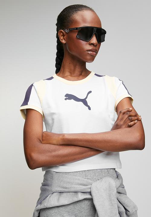 PUMA - Graphic  Ringer Baby Tee - Puma White