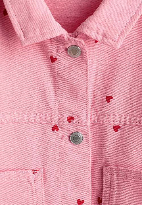 H&M - Patterned twill jacket - pink/hearts