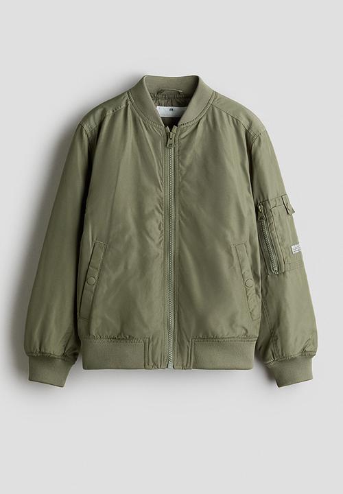 H&M - Padded bomber jacket - khaki green