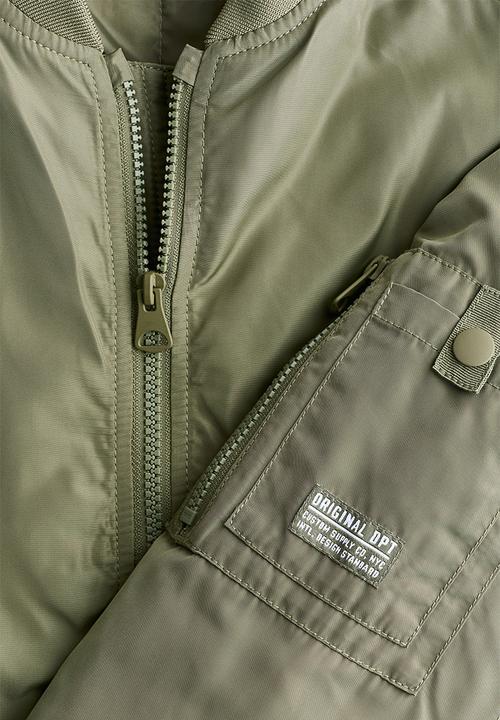 H&M - Padded bomber jacket - khaki green