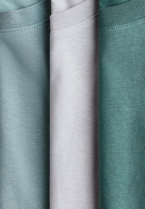 H&M - 3-Pack t-shirts - green/light grey