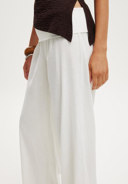 Cotton On - Haven Fold Over Pant - White