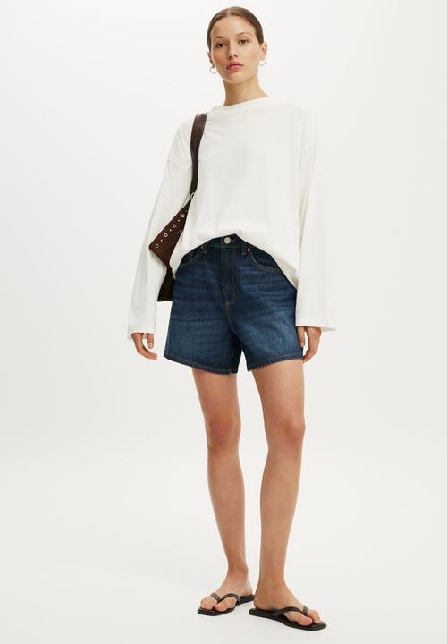Cotton On - High 90s Denim Short - Apollo Blue