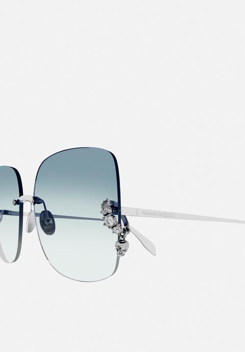 Alexander McQueen - AM0390S-003 63 Sunglass - Silver