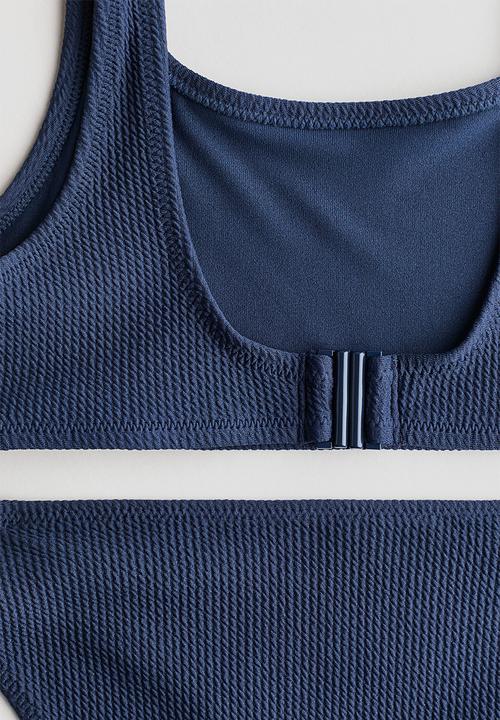 H&M - Textured bikini - navy blue