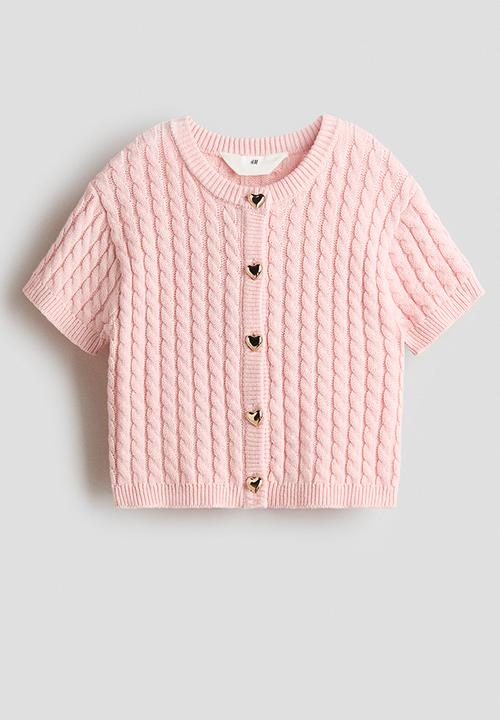 H&M - Cable-knit cardigan - light pink