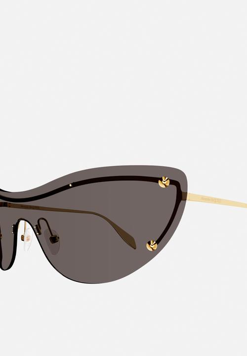 Alexander McQueen - AM0413S-002 99 Sunglass - Gold & Brown