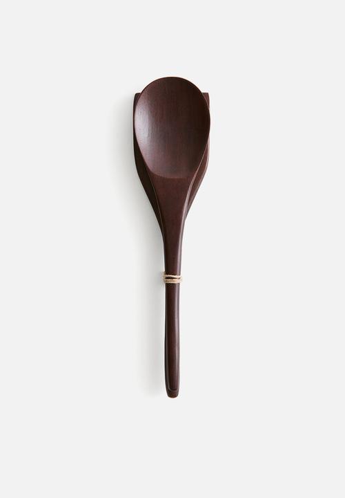 H&M - 2-piece mango wood kitchen utensils set - dark brown