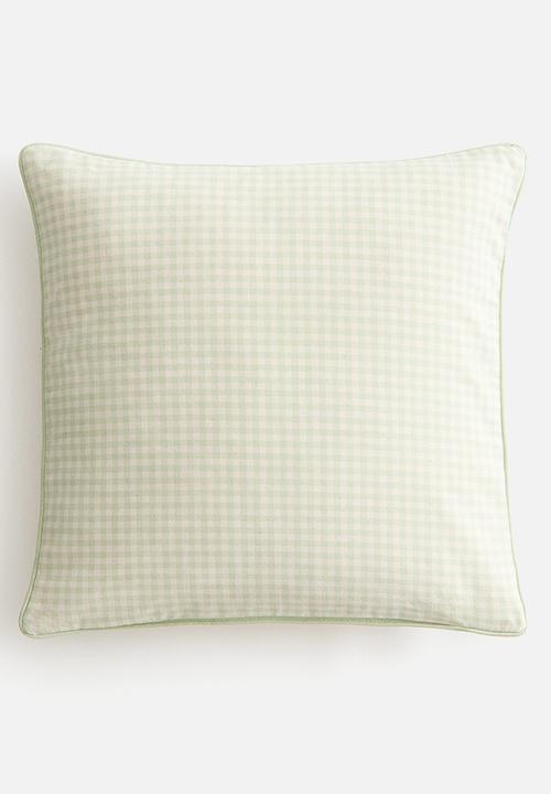 H&M - Print-motif canvas cushion cover - light green/winnie the pooh