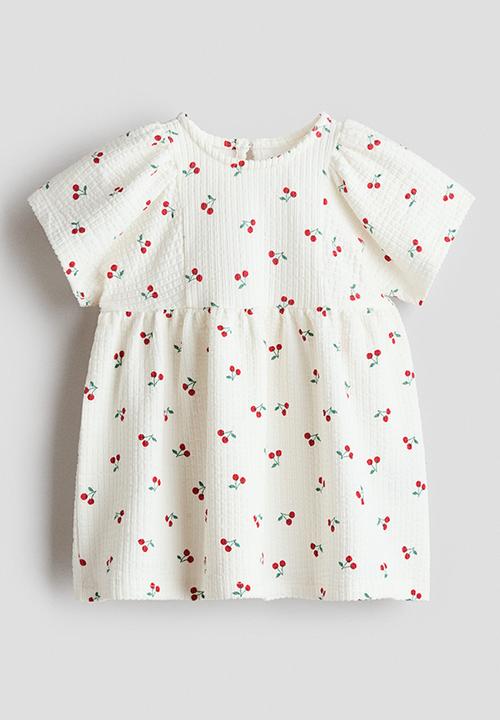 H&M - Printed jersey dress - white/cherries