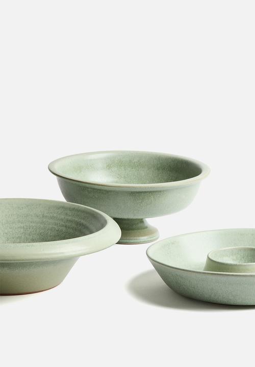 H&M - Stoneware serving bowl - light green