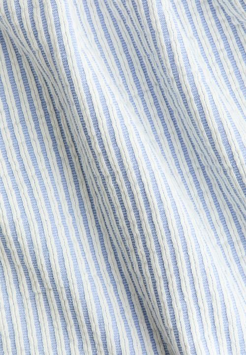 H&M - Printed jersey dress - blue/white striped