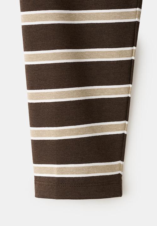 MANGO - T-shirt rili - brown