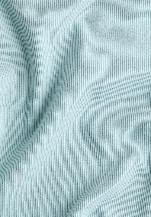 H&M - Overlocked ribbed t-shirt - light green