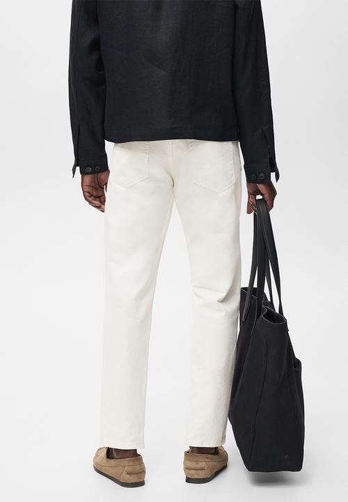 MANGO - Lori tapered fit jeans - Off White