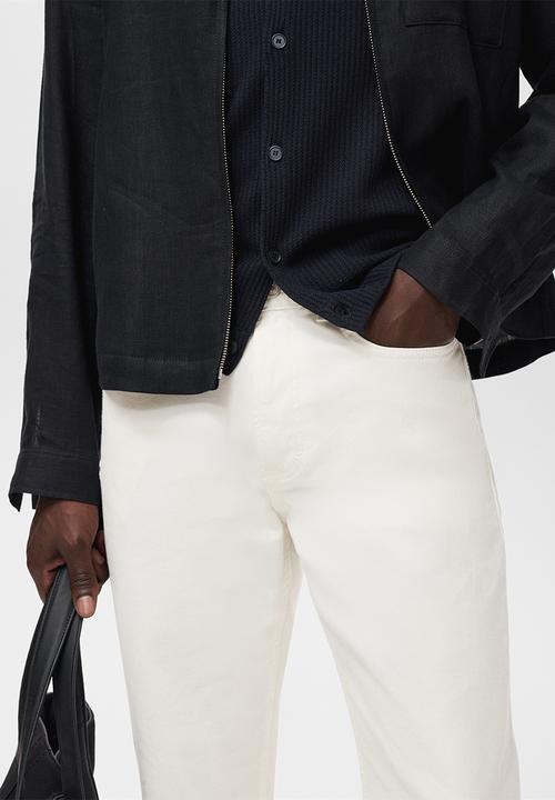MANGO - Lori tapered fit jeans - Off White