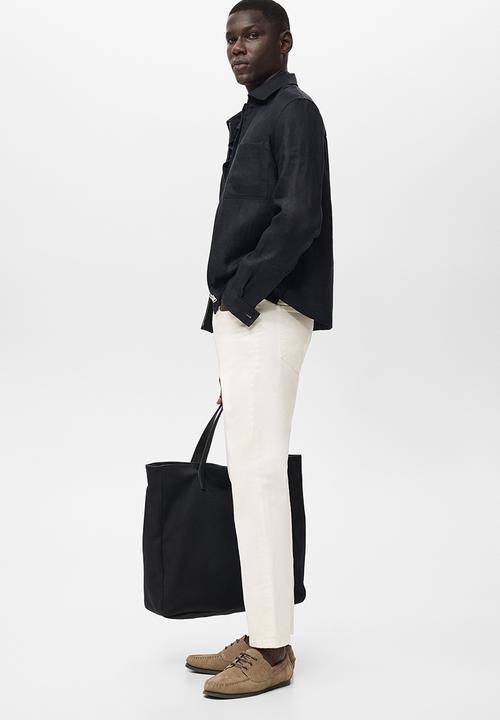 MANGO - Lori tapered fit jeans - Off White