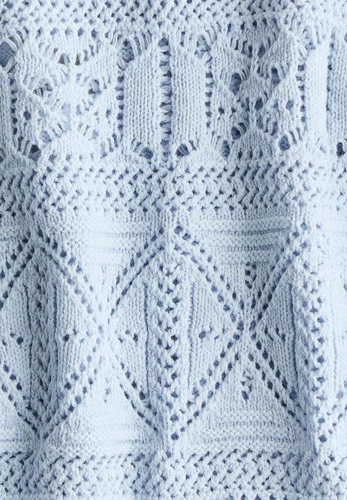 H&M - Crochet-look jumper - light blue