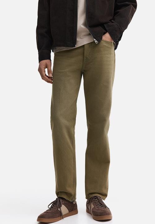 H&M - Original straight jeans - light khaki green