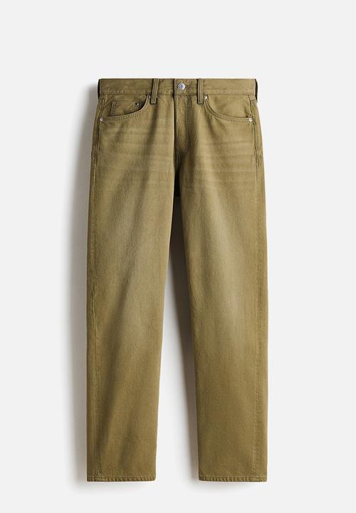 H&M - Original straight jeans - light khaki green