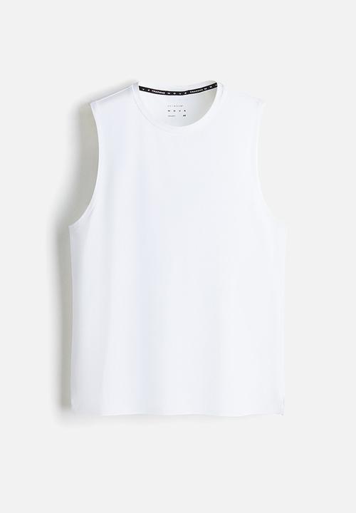 H&M - Regular fit sports vest top with drymove™ - white