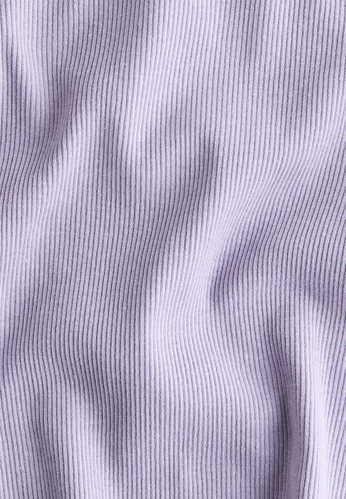 H&M - Overlocked ribbed t-shirt - light purple