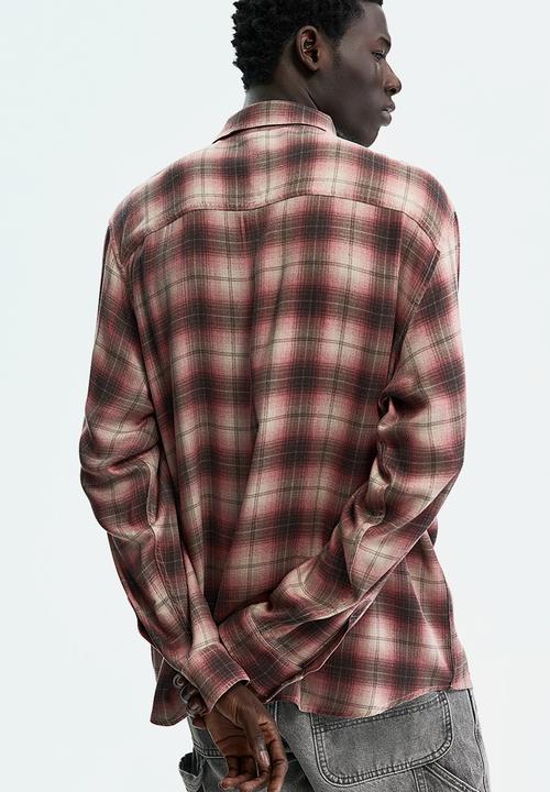 H&M - Relaxed fit shirt - pink/checked