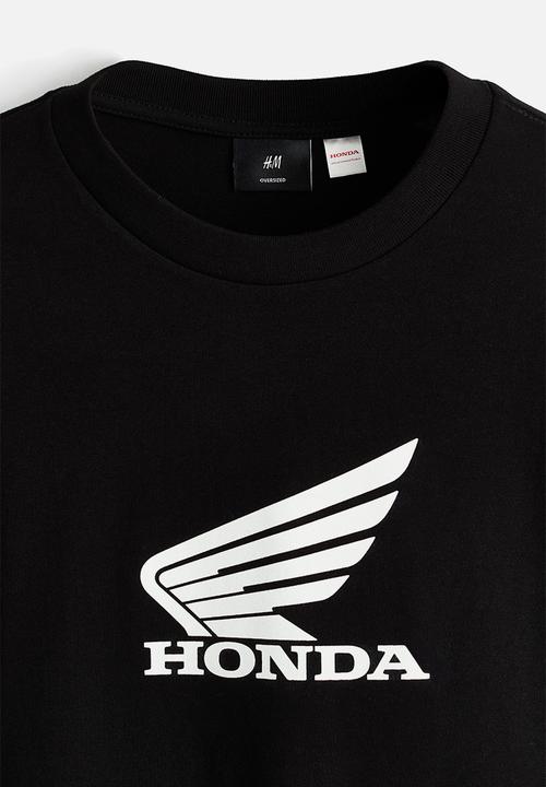 H&M - Oversized fit printed top - black/honda