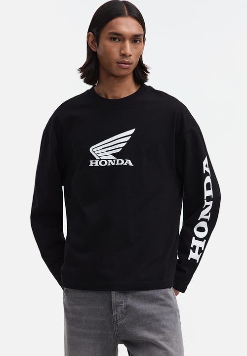 H&M - Oversized fit printed top - black/honda