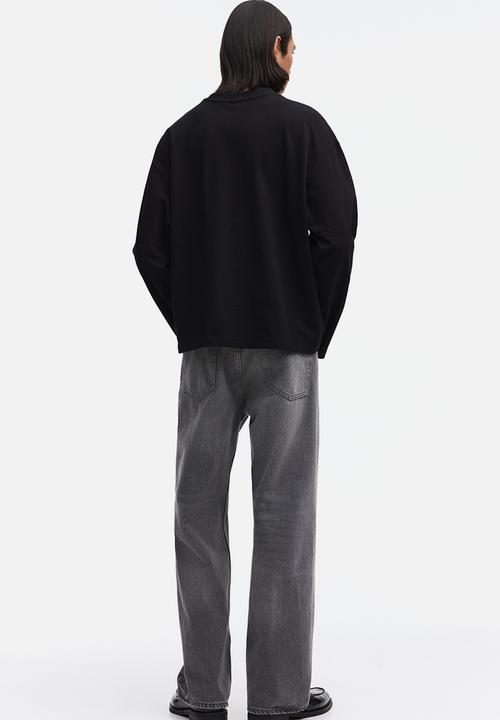 H&M - Oversized fit printed top - black/honda