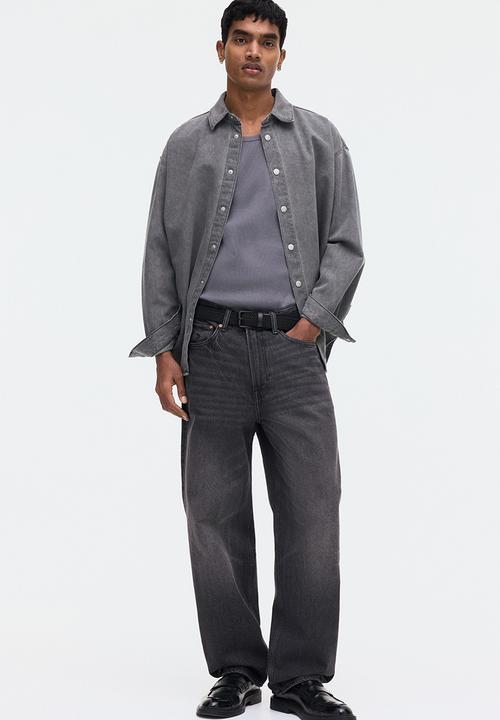 H&M - Slim fit ribbed vest top - dark grey