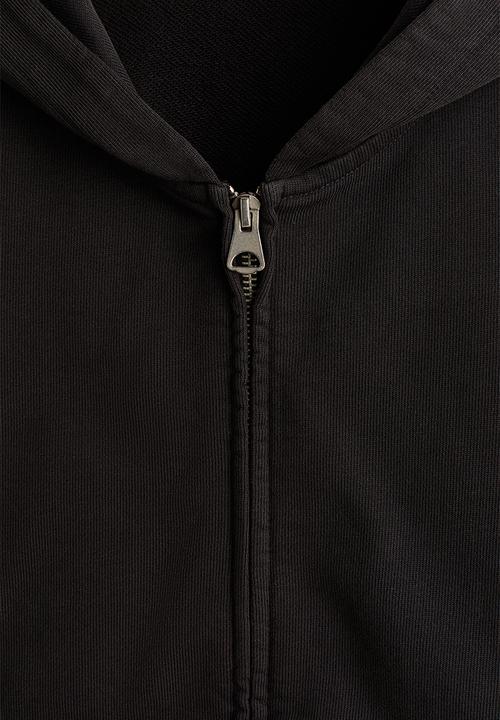 H&M - Oversized fit zip-through hoodie - black