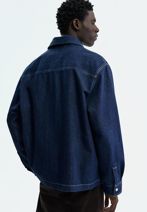 H&M - Denim overshirt - dark denim blue