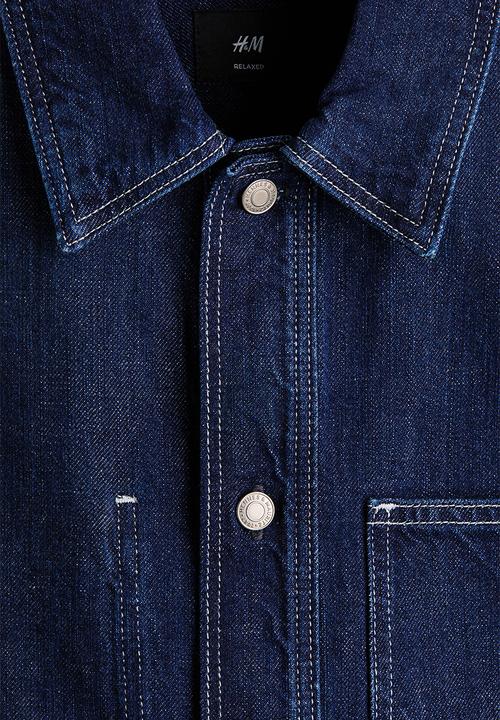 H&M - Denim overshirt - dark denim blue