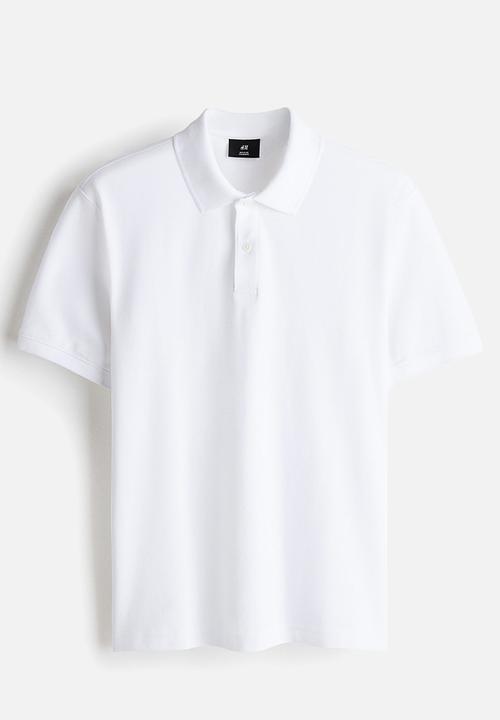 H&M - Regular fit polo shirt - white