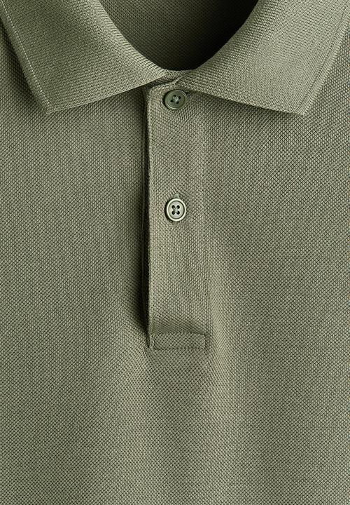 H&M - Regular fit polo shirt - khaki green