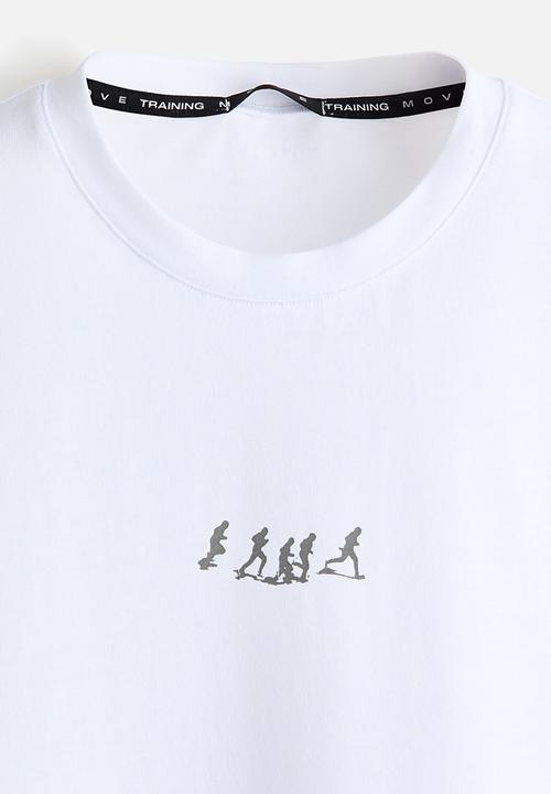 H&M - Loose fit sports vest top with drymove? - white/inner peace