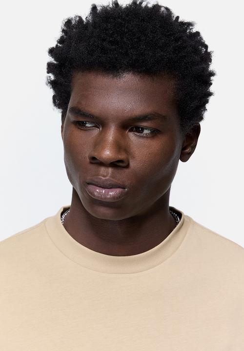 H&M - Oversized fit cotton t-shirt - beige