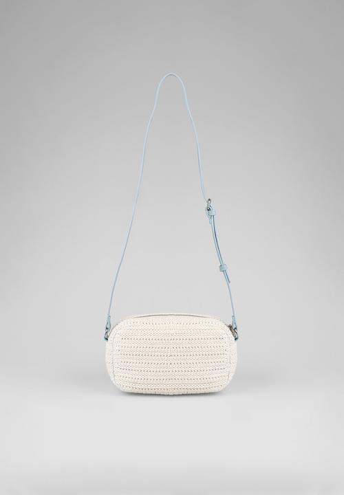 SISSY BOY - Woven Crossbody Bag - Pale Blue