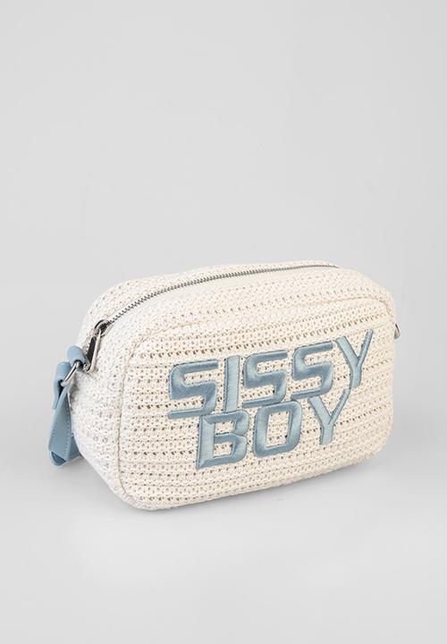 SISSY BOY - Woven Crossbody Bag - Pale Blue